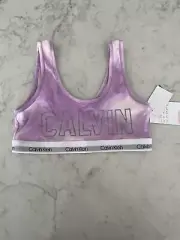 New Calvin Klein Girls' Modern Glitter Bralette Large 10/12