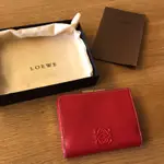 LOEWE荔枝皮紅皮夾～降價啦！