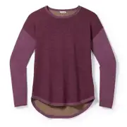Smartwool Women's Shadow Pine Colorblock Sweater Argyle Purple Merino Size Small