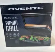 Electric Panini Grill Press Ovente Non-Stick Griddle Plate Copper GP0620CO New