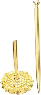 TOGEVAL Elegant Desk Pen for Guest Book Signing Fashionable Table Standing Pen with Decorative Touch for Weddings and Offices Unique Writing Experience for Guests