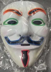 Vendetta Guy Fawkes Mask With 4 Color Party Wire LD Light Up