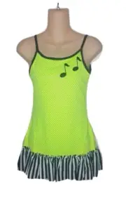 Keynote Dancer Adult Large LIME GREEN Tap Dance Costume Go Go Dress New