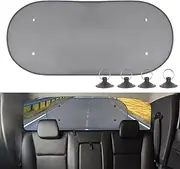 2PCS Universal Fit Rear Window Sunshades, Car Rear Window Sun Shade with Suction Cups, Double-Layer Car Screen Sun Shade, Removable Sunshades for Car Windows