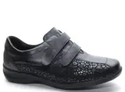Waldläufer Ladies UK 3 & 4 EEE Extra Wide Black Leather Comfort Shoes Trainers
