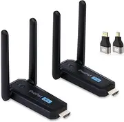 iPazzPort Wireless HDMI Transmitter and Receiver, 164ft/50M Extender Kit, 4K Decoding with 1080P@60Hz Output, Plug and Play for Streaming Video/Audio from Laptop/PC/Monitor/TV