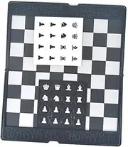 BCOATH Portable Chess and Checkers International Checkers Game for Family Fun