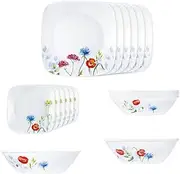 [CORELLE] 21 Pc Square Round Dinner Set - Daisy Field