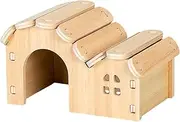 B Baosity Hamster Wood House Animal Cabinet Hideout Hut Hamster Habitat for Gerbils Mouse Sugar Gliders