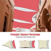 Rectangle/Triangle/Square 97% UV Block Sun Shade Sail Top Canopy Outdoor Yard