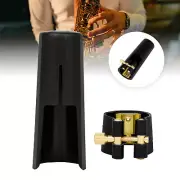 1pc Plastic Saxophone Mouthpiece Cap & Ligature Clip for Alto/Tenor/Soprano Sax