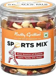 Nutty Gritties Sports Mix Dry Fruit Nuts Berries Trail Mix 300g Free Shipping