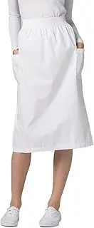 [Adar Uniforms] Adar Universal A-Line Patch Cargo Pocket Skirt - 703 - White - 3X