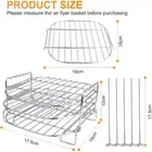 3In1 Air Fryer Rack with 5 Barbecue Skewer Stainless Steel Stackable Grill for P