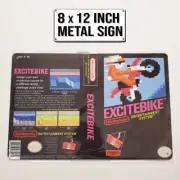 Excitebike 8x12 inch metal wall sign classic Nintendo game room metal poster NES