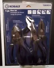 Kobalt 5 Piece Pliers longnose linesman groove joint diagonal New z