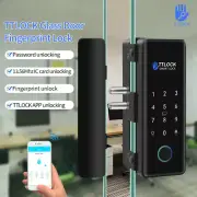 Bluetooth Unlock Control Smart Glass Door Lock Electronic Biometric Fingerprint