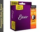 Elixir Nanoweb Acoustic Phosphor Bronze 3-Pack 12 - 53 Light Gauge