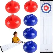 Lmyit Curling Board Game Table - Indoor Shuffleboard Board Game,Portable Family Toy, Interactive Strategy Toy for Fun Party Floor