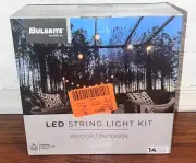 Bulbrite Outdoor/Indoor 14 ft. Plug-In Edison Bulb S14 LED String Light w/Bulbs