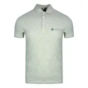 Aquascutum Aldis Crest Block Logo Grey Polo Shirt