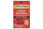 Twinings, Pure Black Tea, English Breakfast, Extra Strong, 20 Tea Bags, 1.76 oz (50 g)