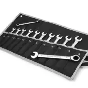 Ratchet Wrench Metric Spanner Set Combination Ended Standard Gear Repair Kit