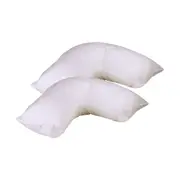 Set of 2 V Boomerang Pillow Protectors – Stain Resistant, Zip Closure