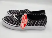 Vans Unisex Authentic (SAYINGS) Black Skate Shoe (Size: 7 Men US / 8.5 Women US)