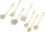 VICASKY Retro Style 7pcs Turquoise Hair Accessories Girls Women Hair Clips Hairpins Comfortable