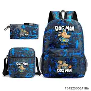Kids DOG MAN Dav Pilkey 3D School Backpack Insulated Lunch Bag Pencil Case Giftz