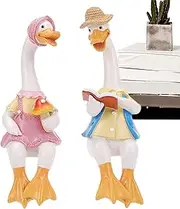Garden Duck Statues Funny Cartoon Garden Duck | Lawn Ornaments Statues - Outdoor Decorations Cute Ducks Lovers Sculpture Resin Duck Statue Pose