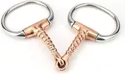 Stainless Steel Eggbutt Snaffle Bit with Copper Corkscrew Mouth - Horse Tack for Smooth Control
