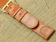 Leo Hellbrun Co Inc NOS Unused Shell Cordovan w Gold Tone Buckle Watch Band 16mm