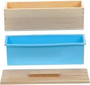 HOODANCOS Box Soap Mold Soap Base Boxes Packaging Mold Base Making Kits Liquid Pour Kit Machine Diy Ice Cube Ice Cubes Paper Cups Wooden Blue