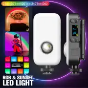 RGB Sunset Light LED Video Light 2500k-9000K Selfie Fill Light w/ Phone Holder
