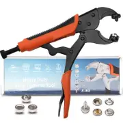 Heavy-Duty Snap Button Kit - with 30 Set Snaps, Upgrade Snap Fastener kit Use...