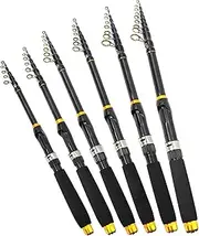 YG010 New 2.1m 2.7m 3.6m Carbon Fiber Fishing Rod Super Short Pocket Portable Spinning Pole Telescopic Carp Trout Beach Fishing Rod