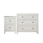 Hello Furniture Franco Bedside Table and Chest Drawer Set (White)
