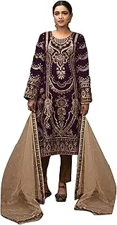 [Shri Balaji Silk & Cotton Saree Emporium] Pakistani Stitched Women Velvet Salwar Suit Party Indian Festival 1414