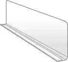 Shelf Dividers for Retail Stores - Lightweight, Clear Adhesive Mount 3" H X 11-9