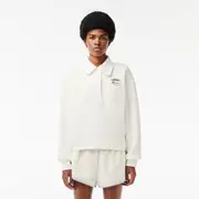 Relaxed Fit Embroidered Polo Sweatshirt