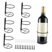6 Pcs Spiral Wine Wall Holder, Wall Mounted Wine Rack, Metal 6pcs Upward Style