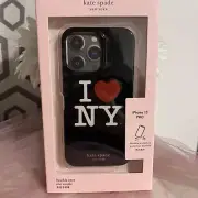 Kate spade iPhone 13 Pro I Love NY Case Black Bumper Shock Protection 6.1" Heart