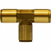 Brass Push-To-Connect 1/4" Union Tee Nylon Tube Quick Disconnect, Pack of 25.