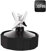 6 Fins Replacement Blade Parts for Nutri Ninja Blender, Bottom Base Extractor Blades for Nutri Ninja 16 oz BL660 BL663 BL663CO BL665Q BL770 BL740 BL771 BL772 BL773 BL780