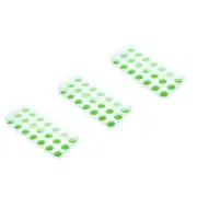 3 Pack Ice Cube Tray with Removable Lid, Plastic Ice Cube Molds, Green
