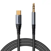 Joyroom SY-A07 AUX Audio Cable USB Type-C to 3.5mm Jack Connector, HiFi Sound USB-C Adapter, 1.2m, Black