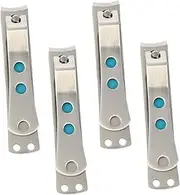 Healeved Professional Nail Clippers Stainless Steel Nail Clipper Manicure Trimmer Comfortable Grip Set of 4