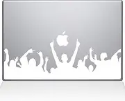 The Decal Guru Rock On Crowd MacBook Decal Vinyl Sticker - 13" MacBook Air - White (1162-MAC-13A-W)